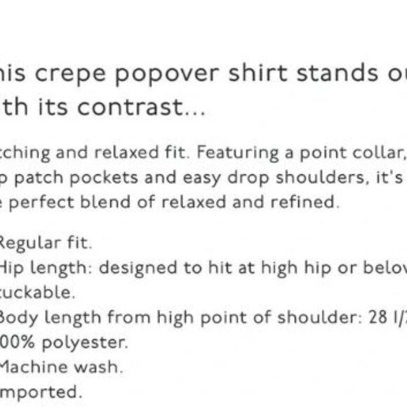 NWT | Madewell Contrast-Stitch Popover Button Up Lightweight Long Sleeves Shirt - Picture 2 of 7